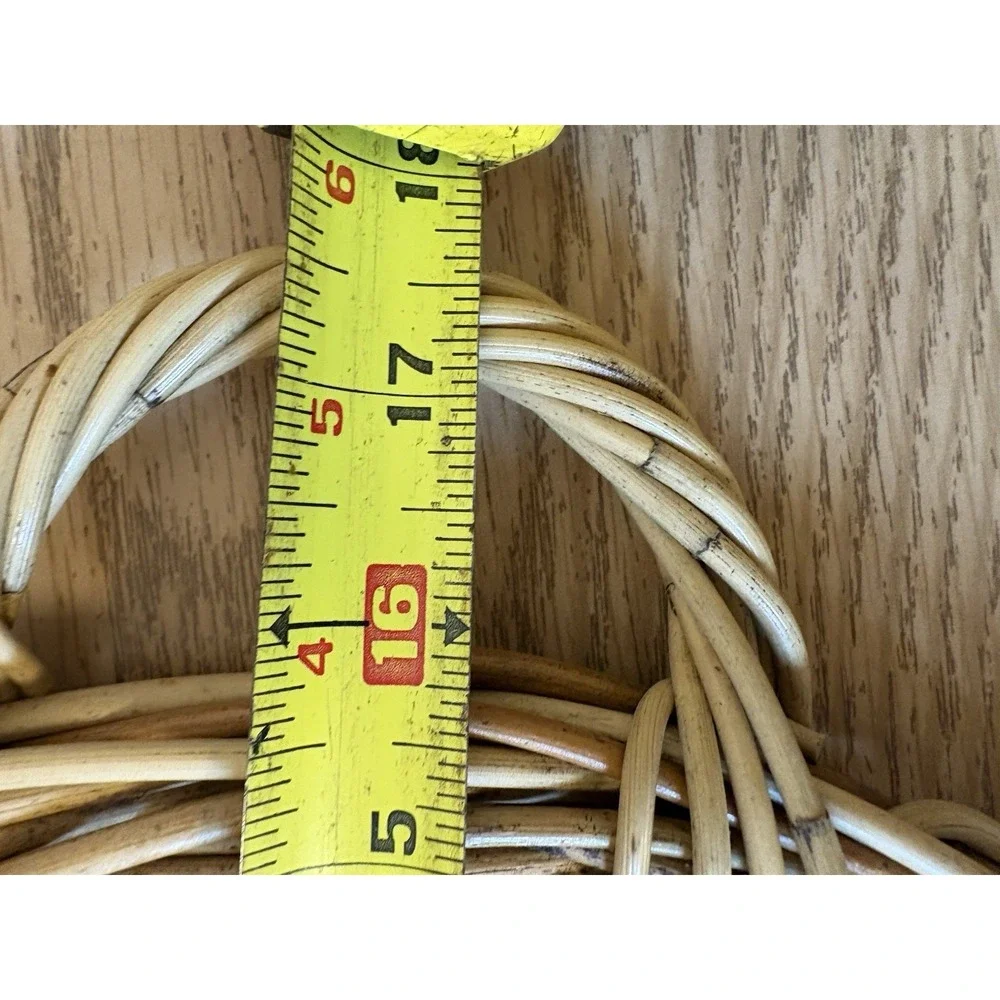 NWT Williams Sonoma Brown Rattan Chargers With Handles (Set of 6)